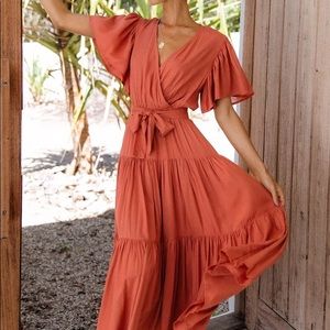 Petal and pup barker dress in rust 🧡